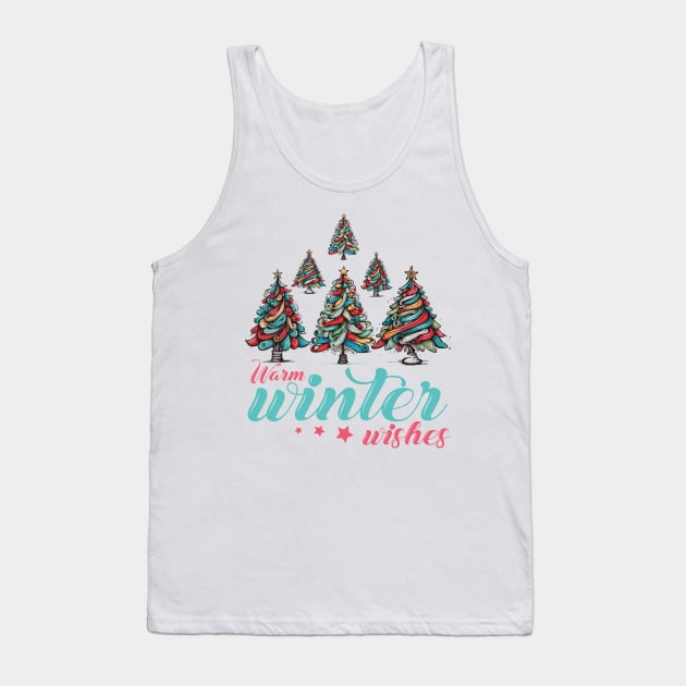 Christmas Trees Quote Tank Top by Chromatic Fusion Studio